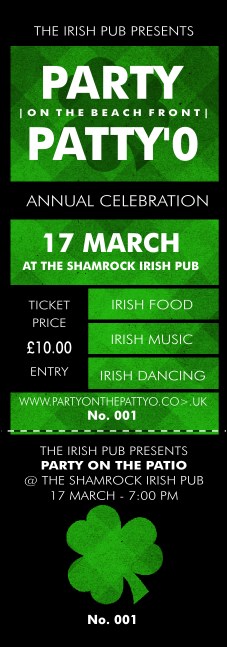 St. Patrick's Day Plaid Event Ticket Product Front