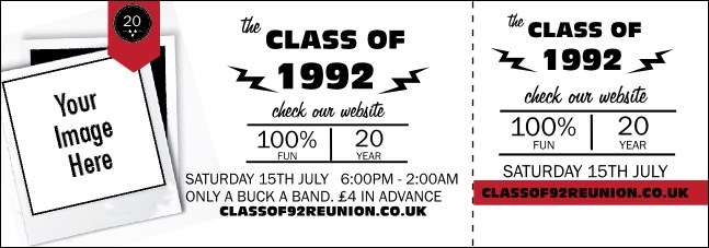 Class Reunion Mascot Red Event Ticket Product Front