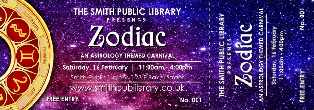 Astrology Event Ticket Product Front