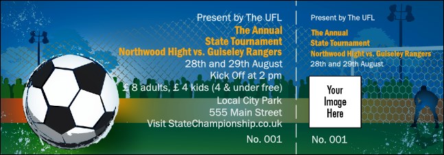 Football General Admission Ticket Product Front