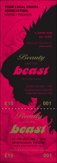 Beauty and the Beast Event Ticket