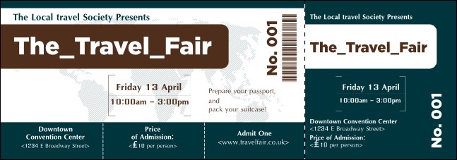 Airline Event Ticket Product Front