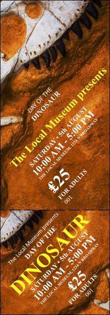 Dinosaur Event Ticket Product Front