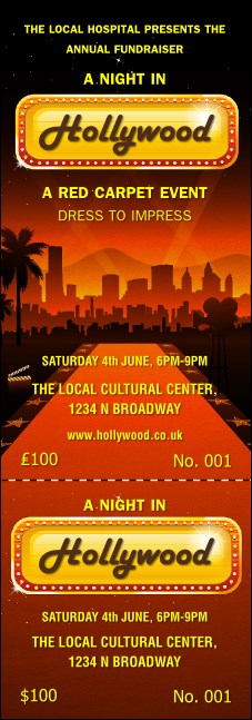 Hollywood Skyline Event Ticket Product Front