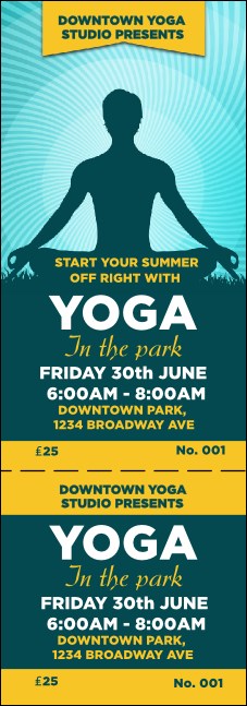 Yoga Meditation Event Ticket Product Front