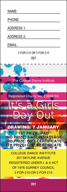 Women's Expo Abstract Raffle Ticket Product Front