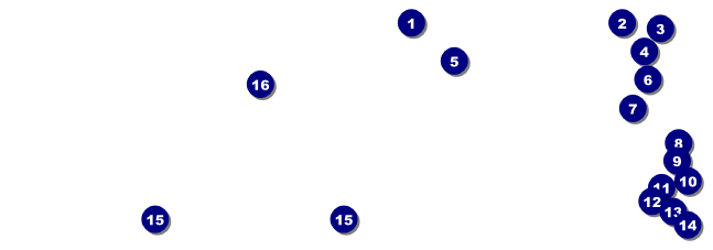 Class Reunion Mascot Blue Raffle Ticket Front Field Markers