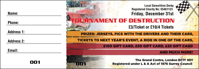 Crash Zone Raffle Ticket Product Front