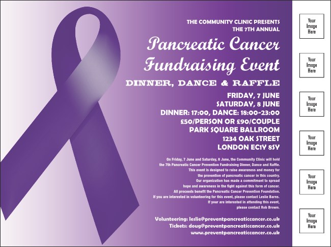 Purple Ribbon Flyer Product Front