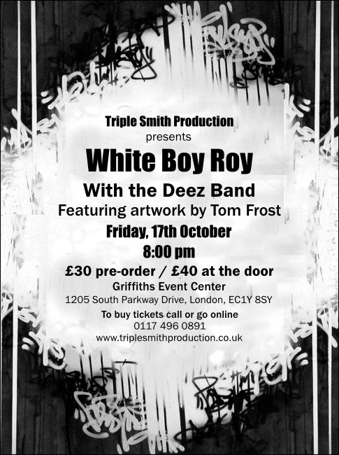 Black and White Hip Hop Flyer Product Front