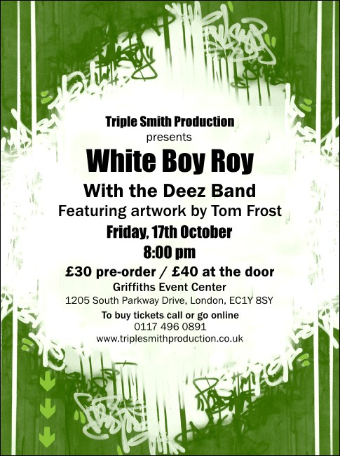 Green Hip Hop Flyer Product Front
