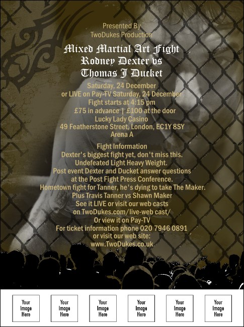 Mixed Martial Arts Green Flyer Product Front