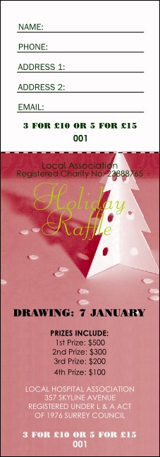 Paper Tree Red Raffle Ticket Product Front