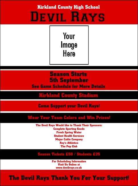 Sports Flyer 001 in Red and Black Product Front