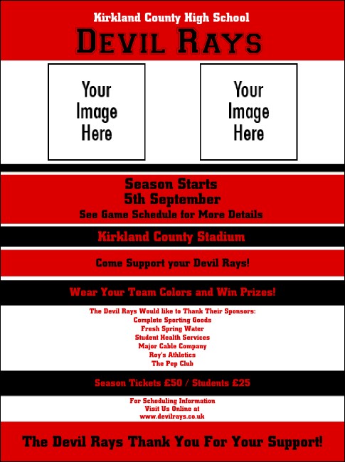 Sports Flyer 002 in Red and Black Product Front