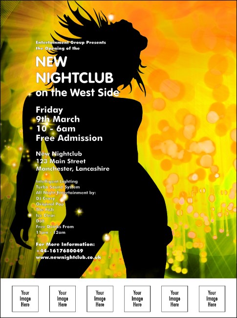 Nightclub Yellow Flyer Product Front