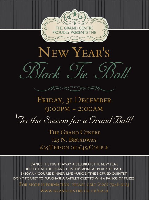 Classic Black Pinstripe Flyer Product Front