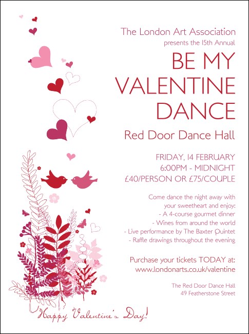 Valentine Love Birds Flyer Product Front