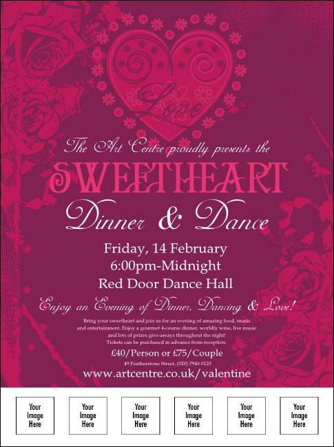 Valentines Heart Logo Flyer Product Front