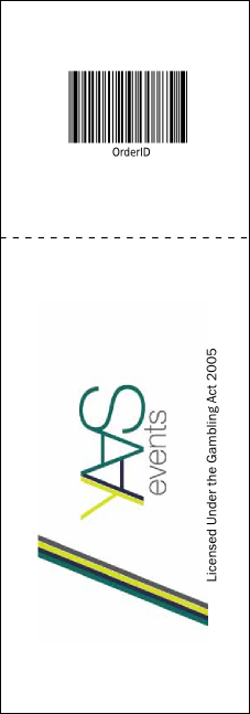 Gymnastics Raffle Ticket Product Back