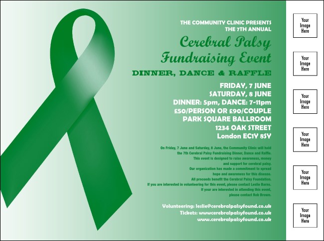 Green Ribbon Logo Flyer Product Front
