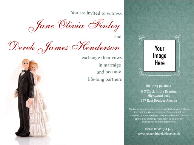 Vintage Bride and Groom Flyer Product Front