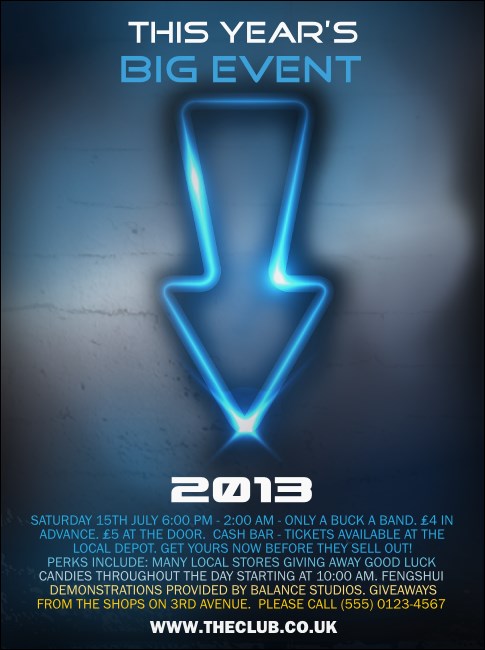 Night Club Neon Flyer Product Front