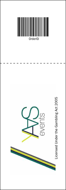 Archery Raffle Ticket Product Back