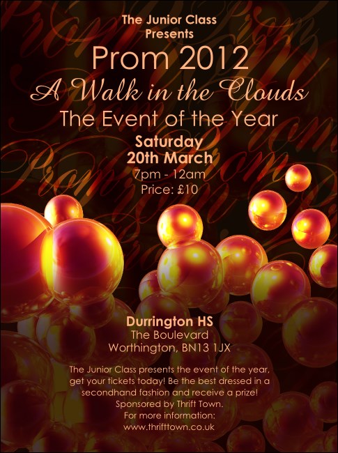 Glitter Prom Flyer Product Front