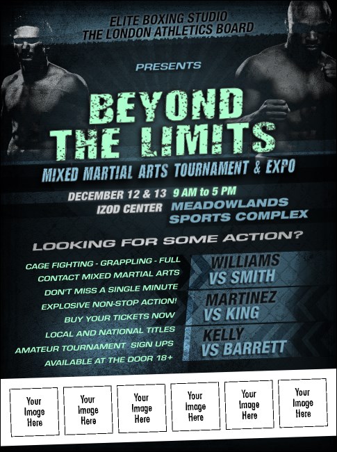 MMA Main Event Logo Flyer (Blue) Product Front