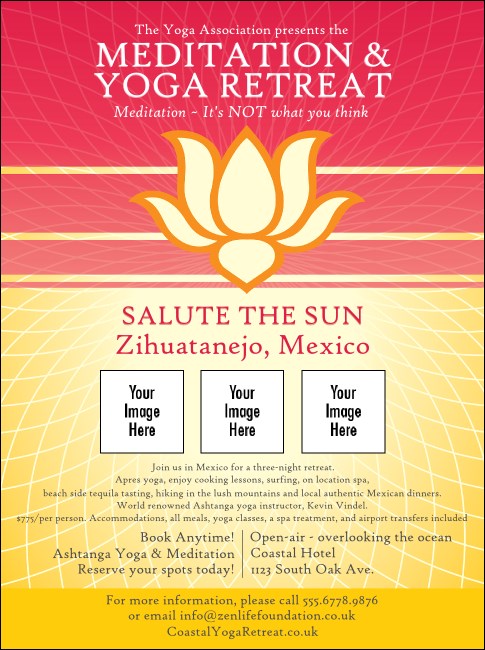 Lotus Flower Logo Flyer Product Front