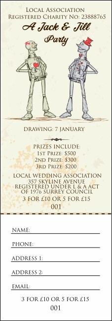 Jack and Jill Raffle Ticket Product Front