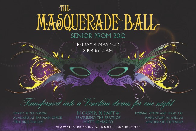 Masquerade Ball Poster Product Front