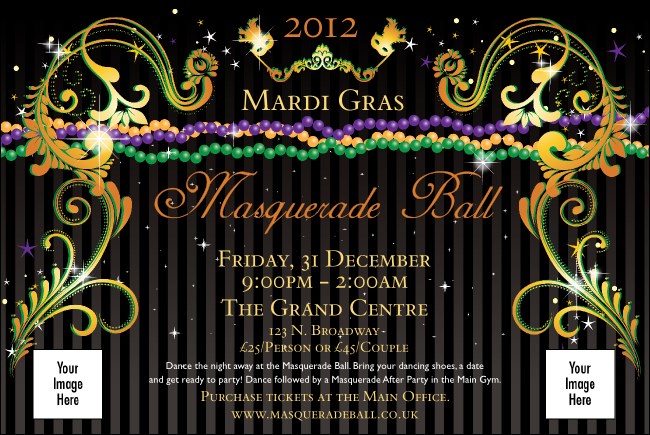Mardi Gras Beads Poster