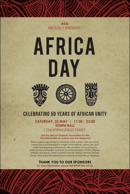 African Theme Poster Product Front