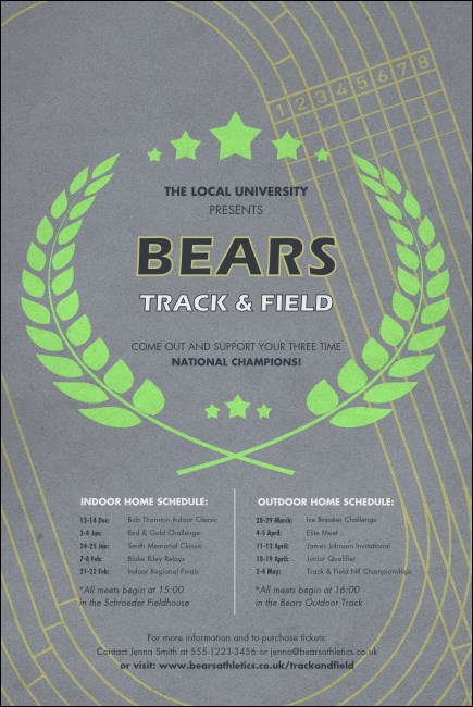 Track and Field Poster Product Front