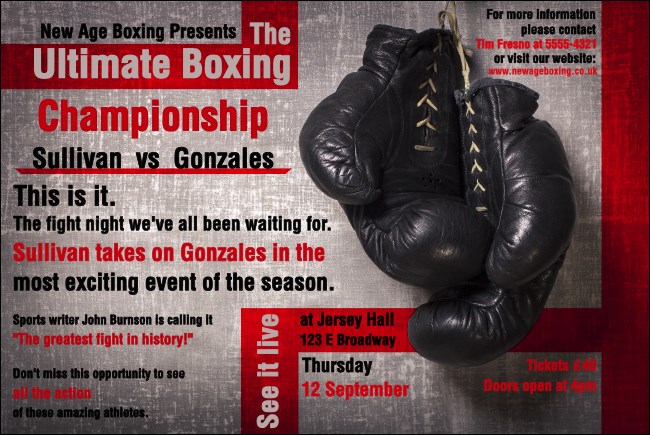 Boxing Gloves Poster Product Front