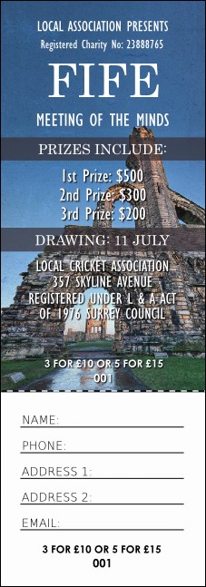 Fife Raffle Ticket Product Front