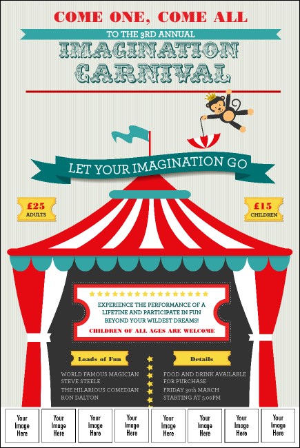 Carnival Monkey Logo Poster Product Front