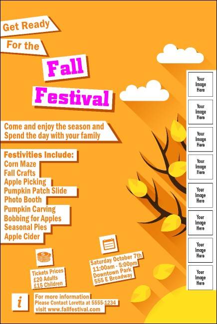 Fall Cut Paper Logo Poster Product Front