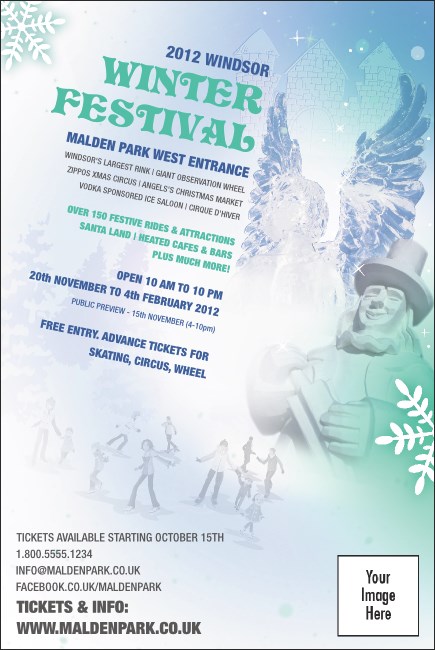 Winter Festival Logo Poster Product Front