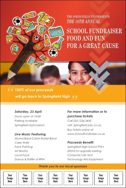Fundraiser Education Logo Poster Product Front