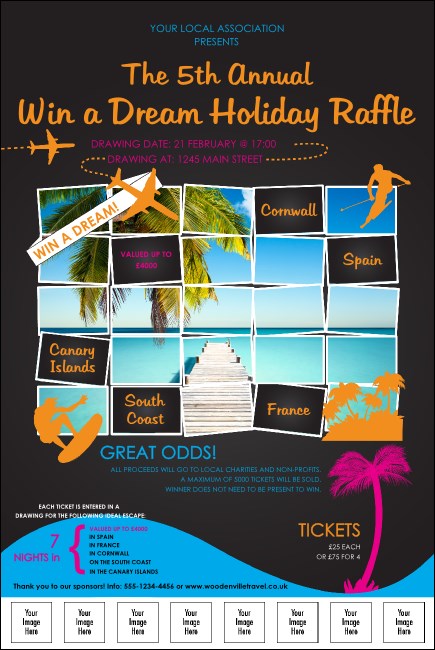 Win a Vacation Logo Poster Product Front