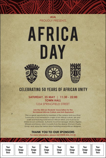 African Theme Logo Poster Product Front