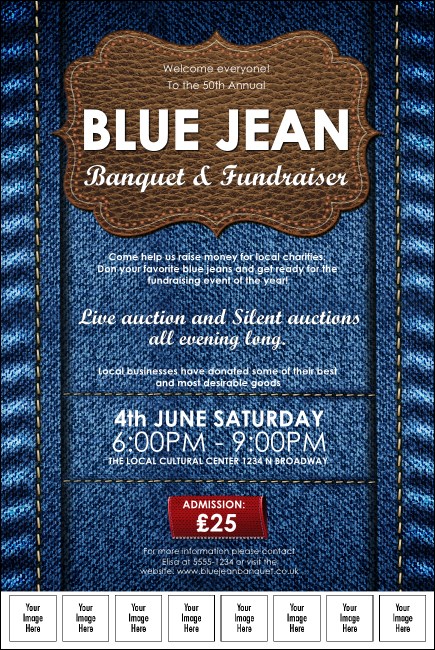 Blue Jeans Logo Poster Product Front