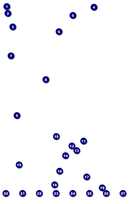 Orange Geometric Logo Poster Front Field Markers