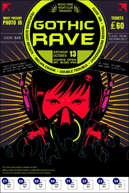 Goth Rave Logo Poster Product Front