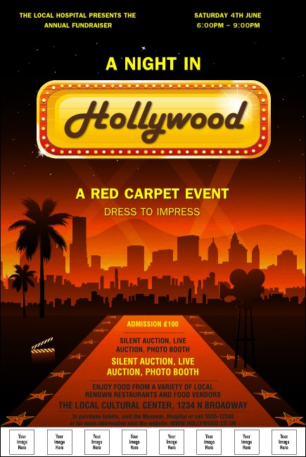 Hollywood Skyline Logo Poster Product Front