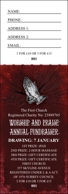 Gospel Raffle Ticket Product Front