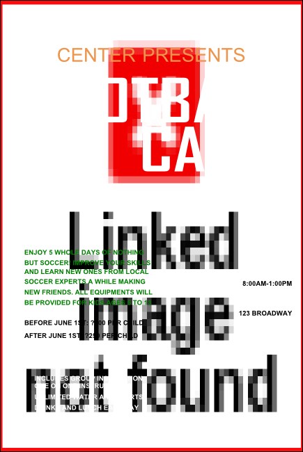 Football Camp Poster Product Front